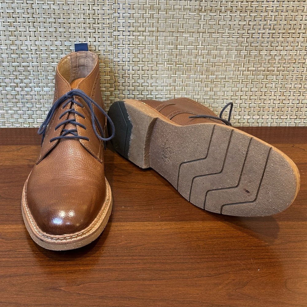 🌟HP🌟J&M 1850 Collection Pearce Tan Tumbled Full-Grain Leather Chukka Boots 11 - Picture 3 of 15